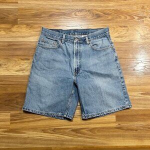Vintage Y2K Levis 550 Mens Relaxed Fit Blue Jean Shorts Jorts~34~